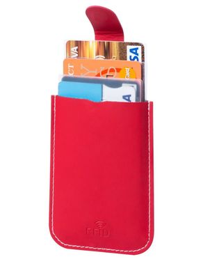 Картхолдер с блокировкой RFID, цвет красный - AP781917-05- Фото №4