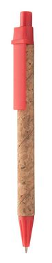 Ручка шариковая  Subber из пробки, цвет красный - AP809605-05- Фото №1