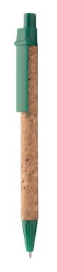 Ручка шариковая  Subber из пробки, цвет зеленый - AP809605-07- Фото №1