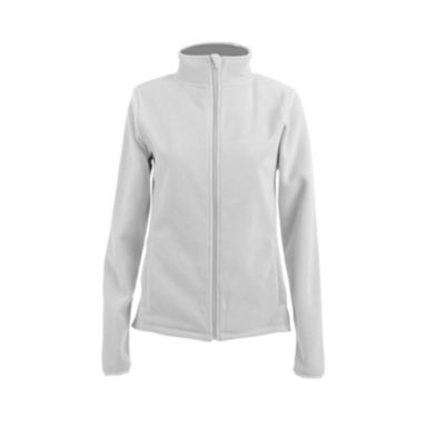 THC HELSINKI WOMEN WH. Жіноча флісова куртка з блискавкою, колір білий  розмір L - 30205-106-L- Фото №1