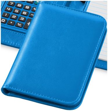 Голубой блокнот  с калькулятором, цвет оранжевый - 10673405- Фото №1