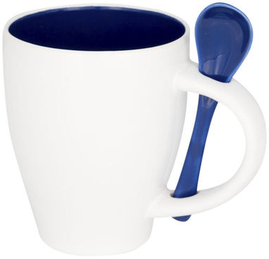 Чашка з ложкою Nadu, колір синій - 10052501- Фото №1