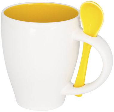 Чашка с ложкой Nadu , цвет желтый - 10052504- Фото №1