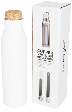 Норсовая медная вакуумная изолированная бутылка с пробкой, цвет белый - 10053502- Фото №1