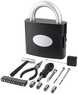 Ящик з інструментом Locky, колір суцільний чорний, сріблястий - 10432600- Фото №1