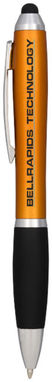 Ручка-стилус шариковая Nash, цвет оранжевый, сплошной черный - 10690308- Фото №2