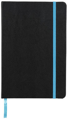 Блокнот Lasercut А5, колір суцільний чорний, синій - 10728000- Фото №3