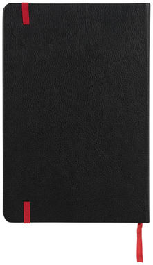 Блокнот Lasercut А5, колір суцільний чорний, червоний - 10728001- Фото №4