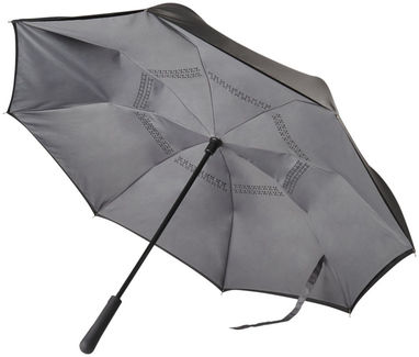 Зонт Lima 23'', цвет сплошной черный, серый - 10911302- Фото №1