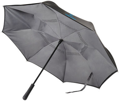 Зонт Lima 23'', цвет сплошной черный, серый - 10911302- Фото №2