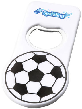 Футбольна відкривачка для пляшок з магнітом, колір білий - 11271900- Фото №2