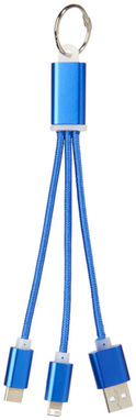 Зарядний кабель Metal , колір яскраво-синій - 13496102- Фото №3