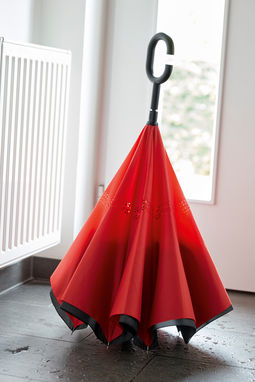 Зонт-трость FLIPPED, цвет красный, чёрный - 56-0103371- Фото №5
