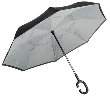 Зонт-трость FLIPPED, цвет светло-серый, чёрный - 56-0103373- Фото №1