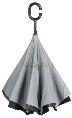 Зонт-трость FLIPPED, цвет светло-серый, чёрный - 56-0103373- Фото №2
