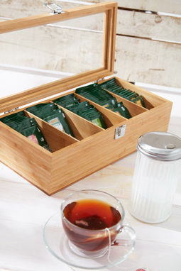 Коробка для чаю TEA LOUNGE, колір коричневий - 56-0304405- Фото №4