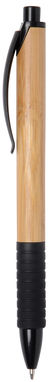 Ручка кулькова BAMBOO RUBBER, колір коричневий, чорний - 56-1101538- Фото №1