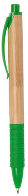 Ручка кулькова BAMBOO RUBBER, колір коричневий, зелений - 56-1101541- Фото №1