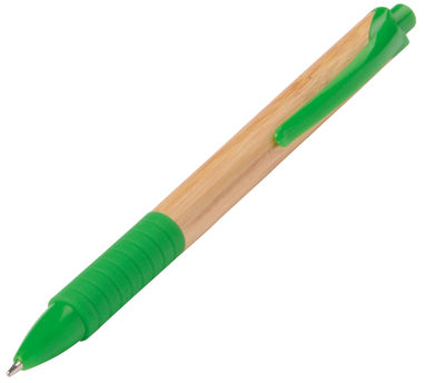 Ручка кулькова BAMBOO RUBBER, колір коричневий, зелений - 56-1101541- Фото №2