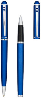 Набір ручок подарунковий Andante, колір cиній - 10713202- Фото №4