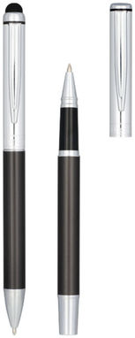 Набор с шариковой ручкой и ручкой-стилусом , цвет графитовый - 10721500- Фото №5