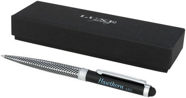 Ручка-стилус шариковая Empire , цвет сплошной черный, серебристый - 10724400- Фото №2