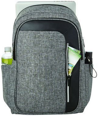 Рюкзак Vault для ноутбука, колір сірий яскравий, суцільний чорний - 12021701- Фото №5