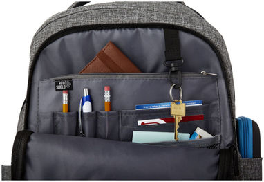 Рюкзак Vault для ноутбука, колір сірий яскравий, суцільний чорний - 12021701- Фото №6