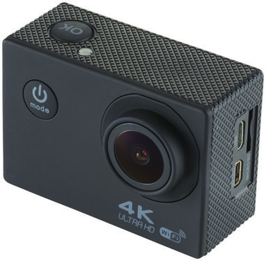 Экшен-камера 4k с Wi-Fi, цвет сплошной черный - 12394900- Фото №1