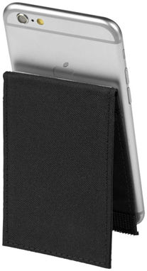Чохол-підставка для телефону RFID , колір суцільний чорний - 13496900- Фото №1