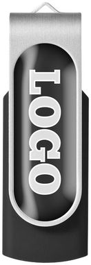 Флешка-твистер 1GB, цвет сплошной черный - 1Z43000D-1GB- Фото №2