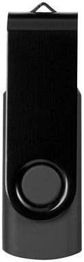 Флешка-твистер 1GB, цвет сплошной черный - 1Z42000D-1GB- Фото №2