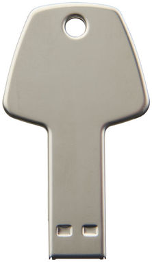 Флешка-ключ алюмінієва 1GB, колір срібний - 1Z33390D-1GB- Фото №3