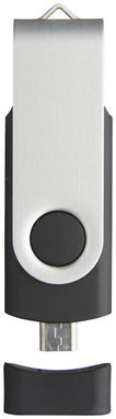 Флешка-твистер 1GB, цвет сплошной черный - 1Z20100D-1GB- Фото №7