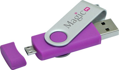 Флешка-твистер 1GB, цвет пурпурный - 1Z20160D-1GB- Фото №3