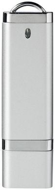 Флешка пластикова з ковпачком 1GB, колір срібний - 1Z34222D-1GB- Фото №3