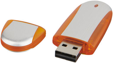 Флешка  4GB, цвет оранжевый, серебристый - 1Z30581G-4GB- Фото №1