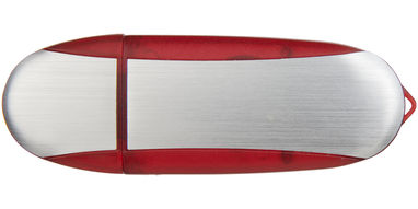Флешка  4GB, колір червоний, сріблястий - 1Z30582G-4GB- Фото №4