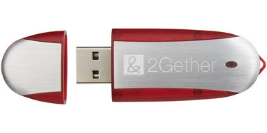 Флешка  4GB, колір червоний, сріблястий - 1Z30582G-4GB- Фото №6