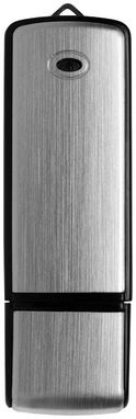 Флешка прямокутна з ковпачком, пластик і алюміній 4GB, колір срібний - 1Z30360G-4GB- Фото №2