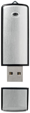 Флешка прямоугольная с колпачком, пластик и алюминий 4GB, цвет серебряный - 1Z30360G-4GB- Фото №3