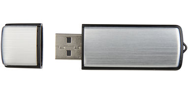 Флешка прямокутна з ковпачком, пластик і алюміній 4GB, колір срібний - 1Z30360G-4GB- Фото №5