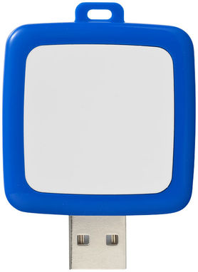 Флешка пластиковая квадратная 1GB, цвет синий - 1Z39252D-1GB- Фото №3