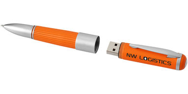 Ручка-флешка металлическая 2GB, цвет оранжевый - 1Z31444F-2GB- Фото №2