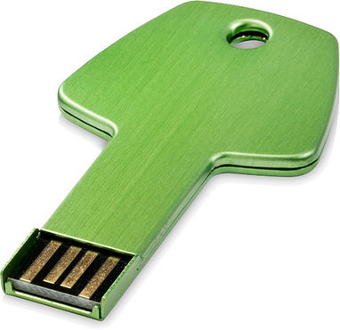 Флешка-ключ алюмінієва 2GB, колір зелений - 1Z33393D-2GB- Фото №1