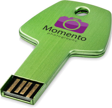 Флешка-ключ алюминиевая 4GB, цвет зеленый - 1Z33393D-4GB- Фото №4