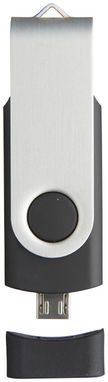 Флешка-твистер 4GB, цвет сплошной черный - 1Z20100D-4GB- Фото №6