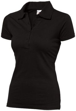 Рубашка поло женская Akron, цвет черный  размер S-XL - 31095991- Фото №1