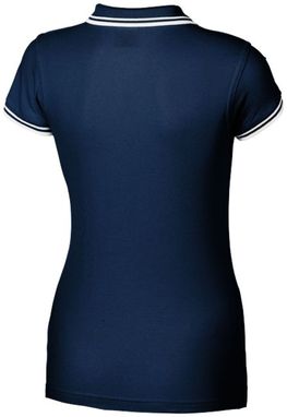 Футболка-поло женская Erie, цвет черный с белым  размер S-XXXXL - 31099495- Фото №2