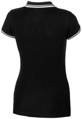 Футболка-поло женская Erie, цвет черный с белым  размер S-XXXXL - 31099995- Фото №2